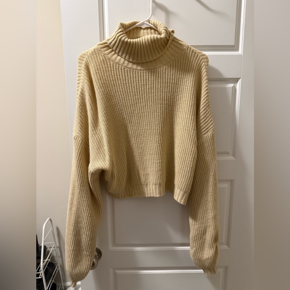 Turtle Neck Cropped Sweater